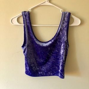 Forever 21 Purple Velvet Crop Top